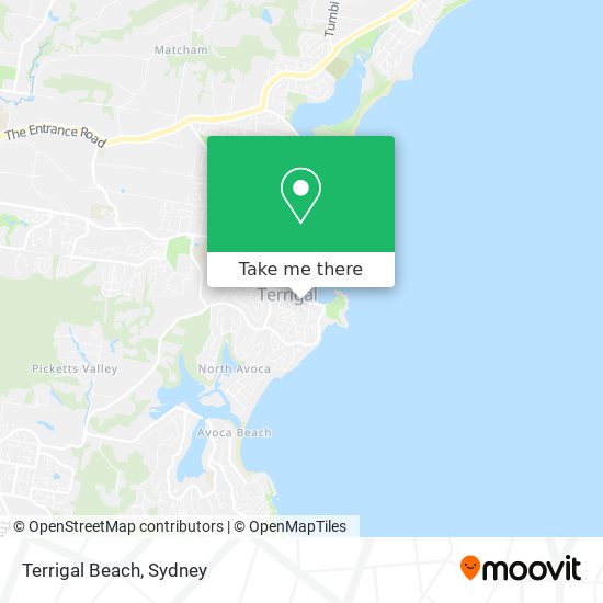 Terrigal Beach map