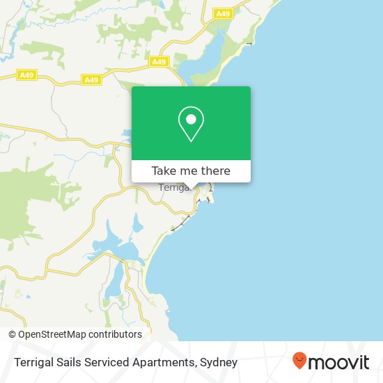 Terrigal Sails Serviced Apartments map