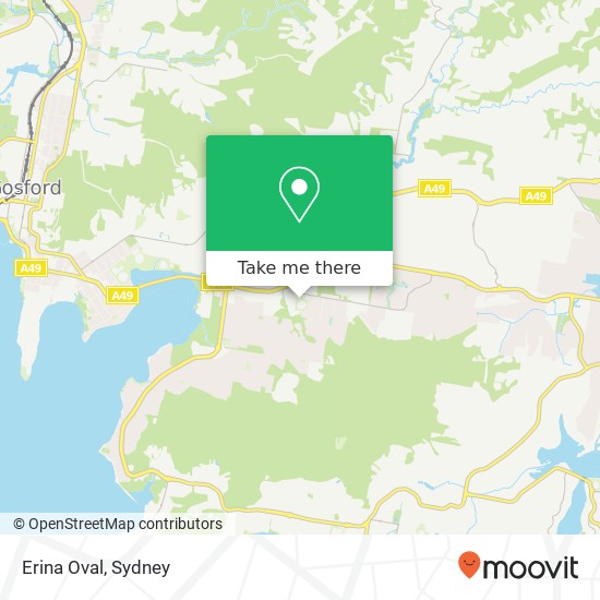 Erina Oval map