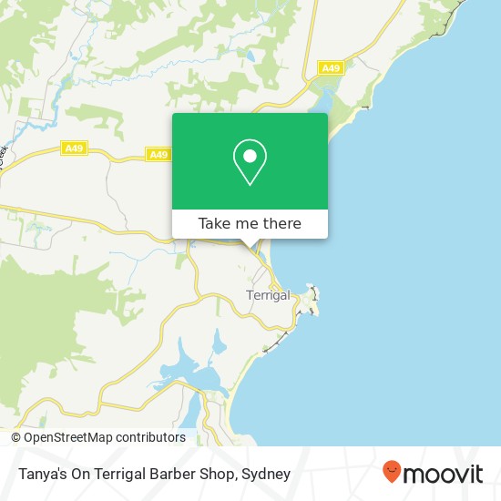 Tanya's On Terrigal Barber Shop map