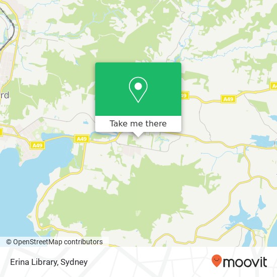 Erina Library map