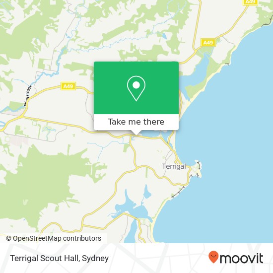 Terrigal Scout Hall map