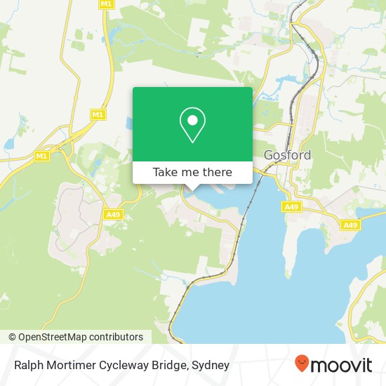 Ralph Mortimer Cycleway Bridge map