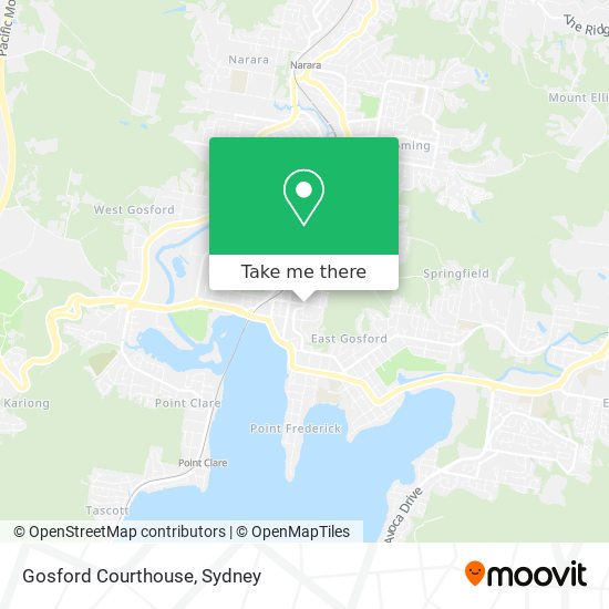 Gosford Courthouse map