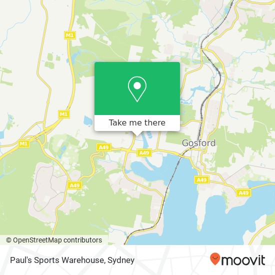 Mapa Paul's Sports Warehouse