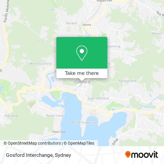 Gosford Interchange map