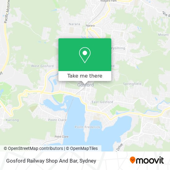 Gosford Railway Shop And Bar map