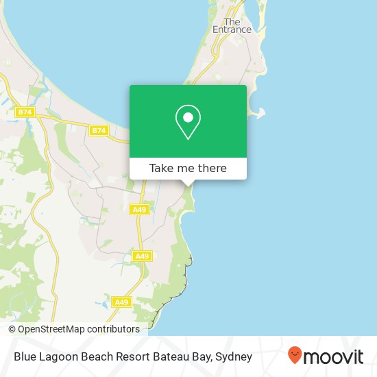 Blue Lagoon Beach Resort Bateau Bay map