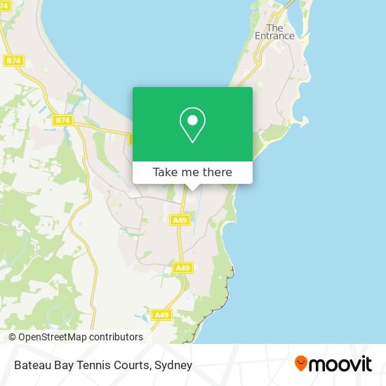 Bateau Bay Tennis Courts map