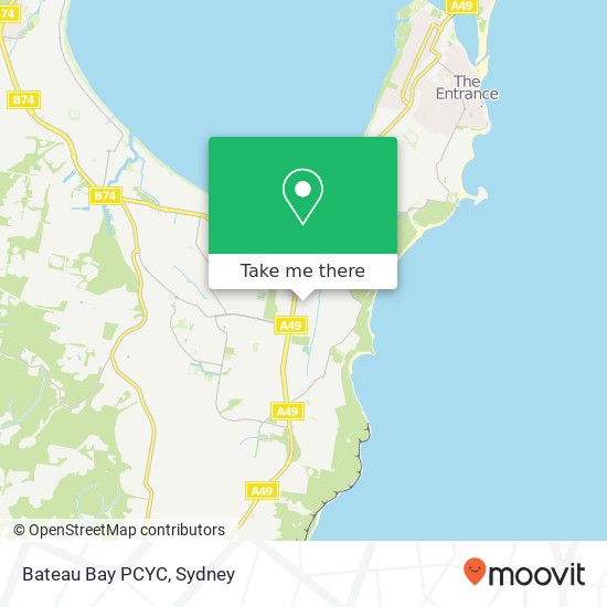 Bateau Bay PCYC map