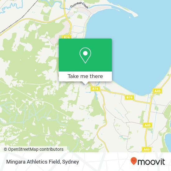 Mingara Athletics Field map