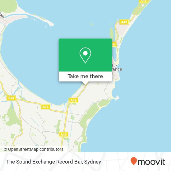 The Sound Exchange Record Bar map