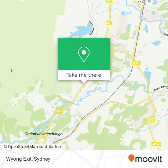 Wyong Exit map