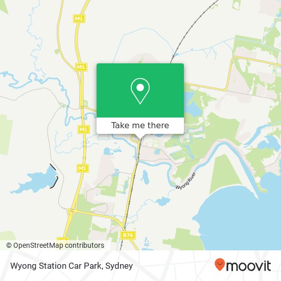 Mapa Wyong Station Car Park