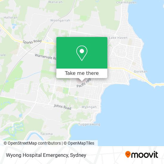Wyong Hospital Emergency map
