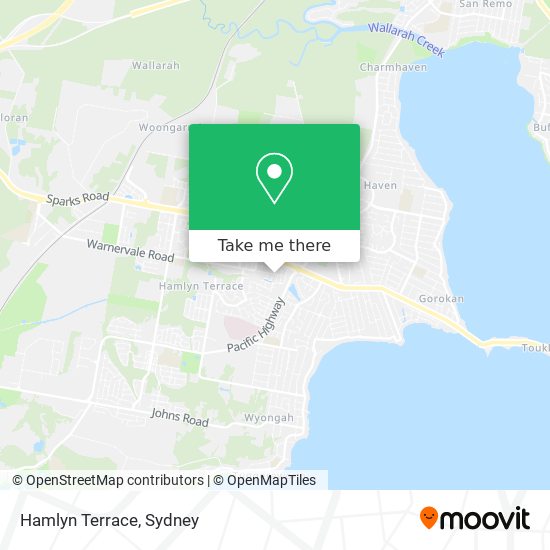 Mapa Hamlyn Terrace