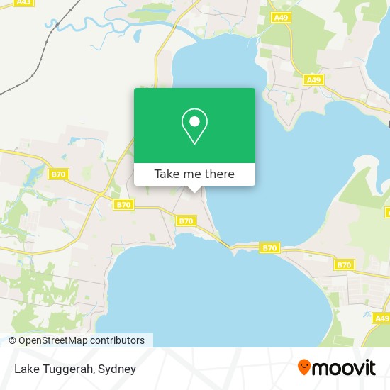 Mapa Lake Tuggerah