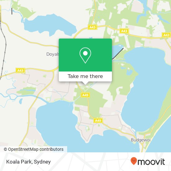 Mapa Koala Park