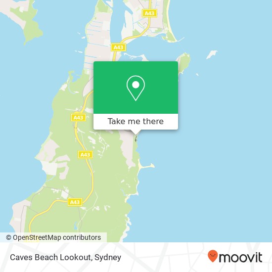 Caves Beach Lookout map