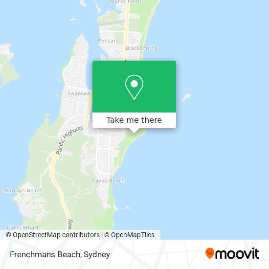 Mapa Frenchmans Beach