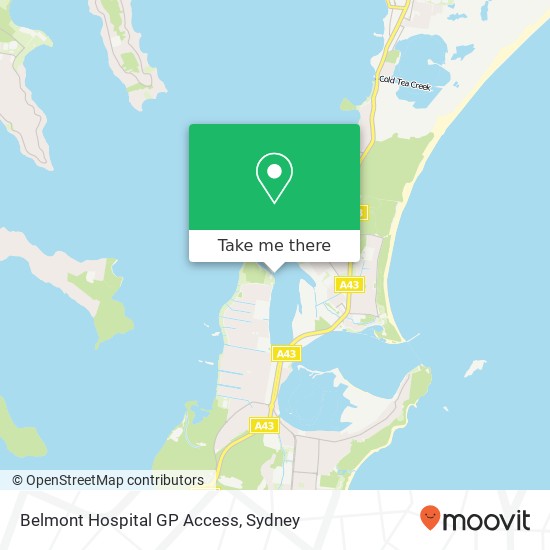 Mapa Belmont Hospital GP Access