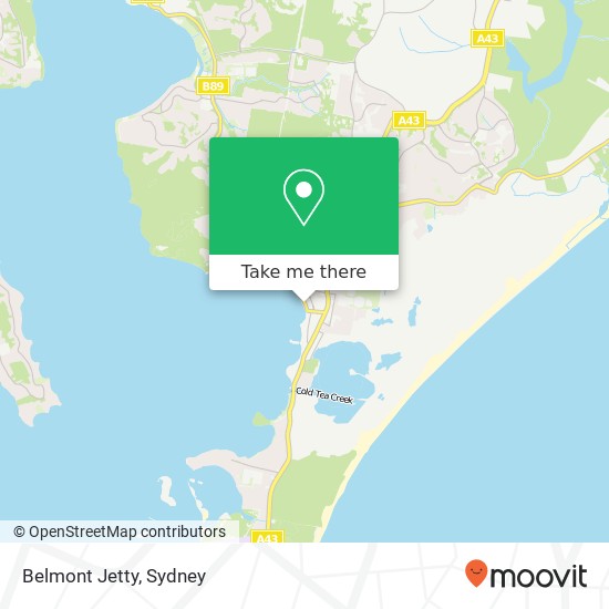 Mapa Belmont Jetty