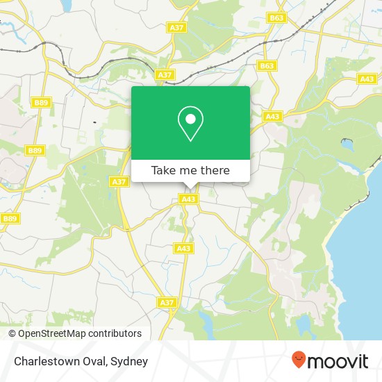Charlestown Oval map