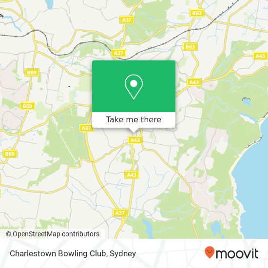 Charlestown Bowling Club map