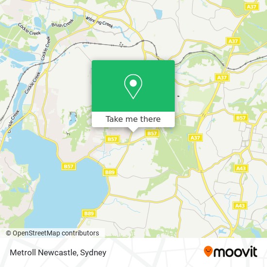 Mapa Metroll Newcastle