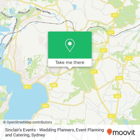 Sinclair's Events - Wedding Planners, Event Planning and Catering map