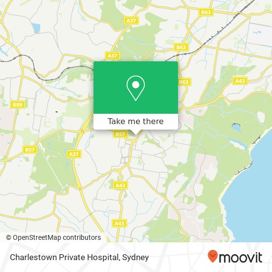 Mapa Charlestown Private Hospital