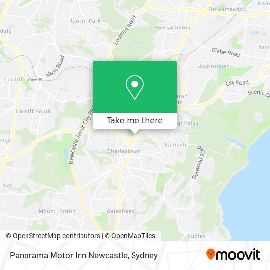 Mapa Panorama Motor Inn Newcastle