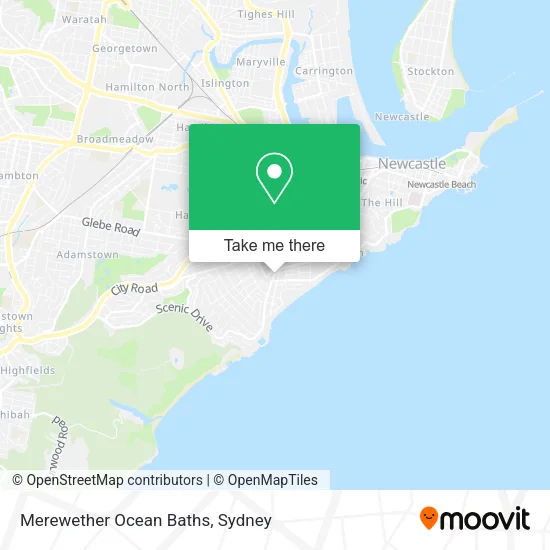 Merewether Ocean Baths map