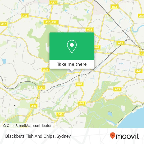 Blackbutt Fish And Chips map