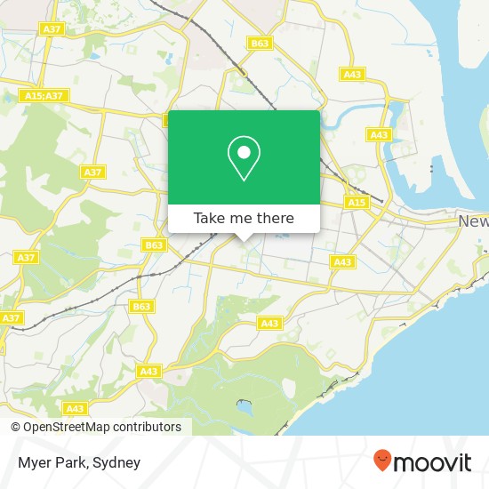 Mapa Myer Park