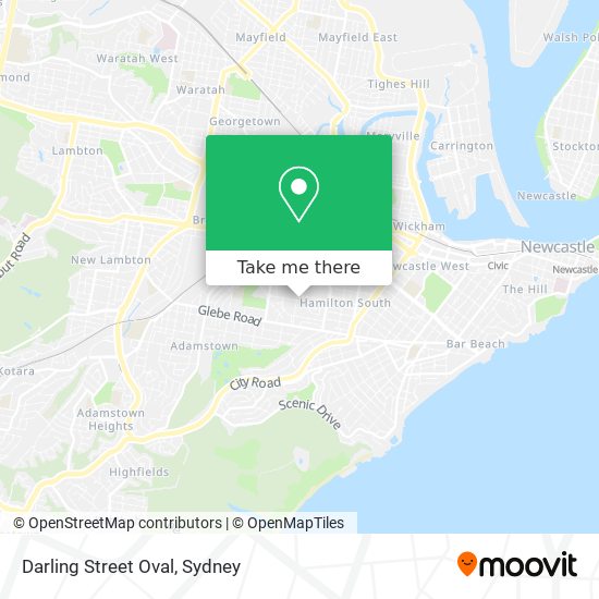 Darling Street Oval map
