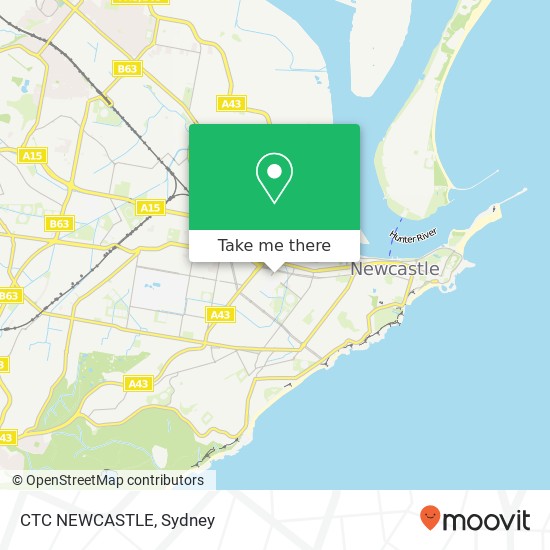 CTC NEWCASTLE map