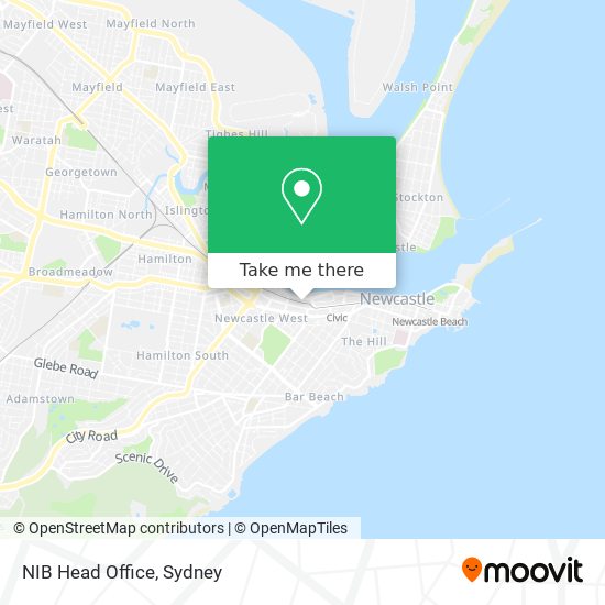 NIB Head Office map