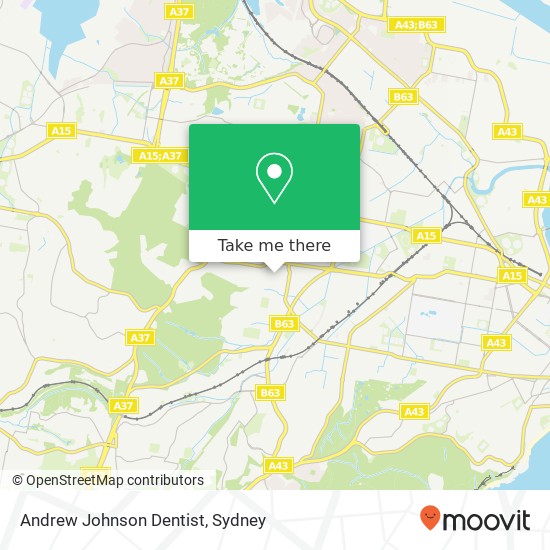 Andrew Johnson Dentist map