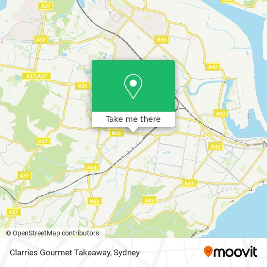 Clarries Gourmet Takeaway map