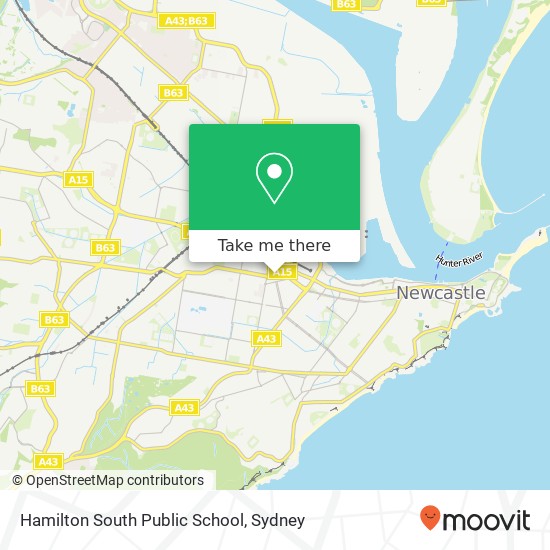 Mapa Hamilton South Public School