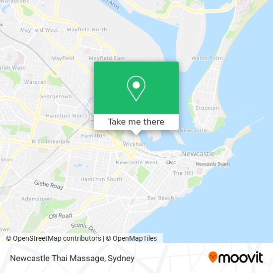 Newcastle Thai Massage map