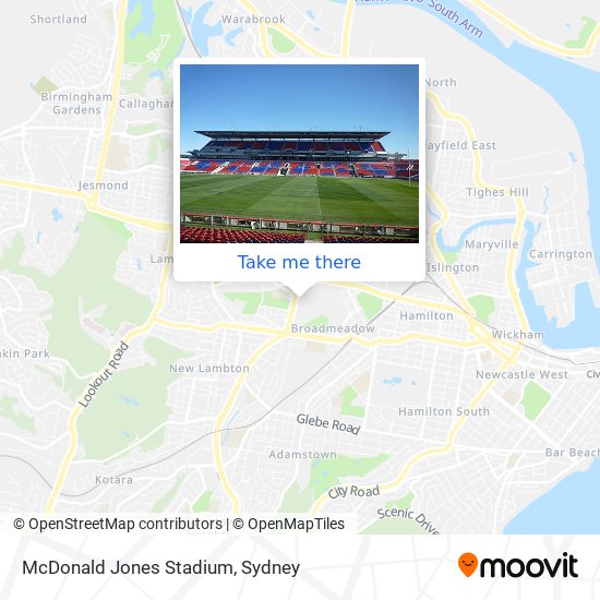 McDonald Jones Stadium map