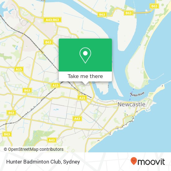 Hunter Badminton Club map