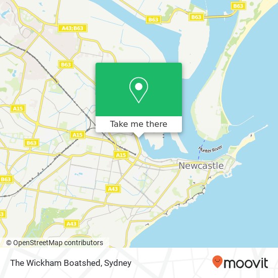 The Wickham Boatshed map