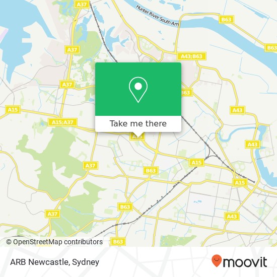 ARB Newcastle map