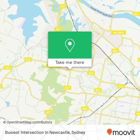 Busiest Intersection In Newcastle map