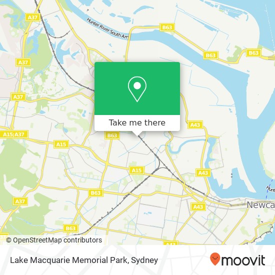 Lake Macquarie Memorial Park map