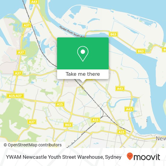 YWAM Newcastle Youth Street Warehouse map