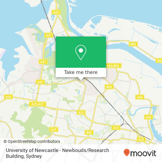 University of Newcastle - Newbouds / Research Building map